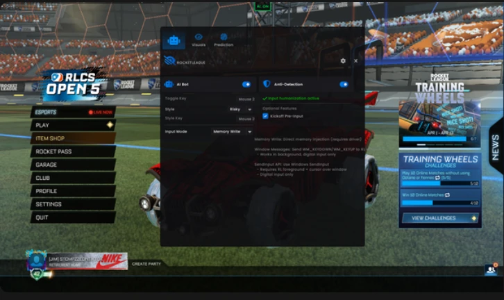 Torix: Rocket League AI Bot